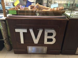 The bread counter at TVB in Milan