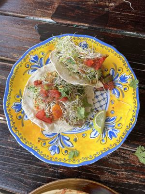 Vegemite tacos (vegan style)  at Gina's Cafe in St Michaels