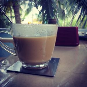 Almond Milk Tea. at Veganza Cafe in Auroville