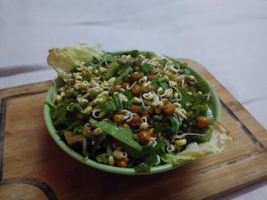 Mixed Sprouts Salad. at Veganza Cafe in Auroville
