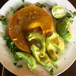 Vegan Pumpkin with Avocado at Capana in Koh Phangan