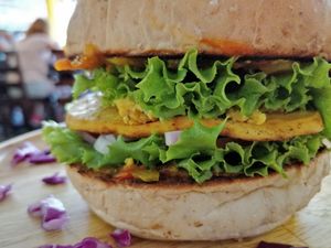 Tofu Burger at Capana in Koh Phangan