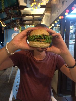 Tofu burger at Capana in Koh Phangan