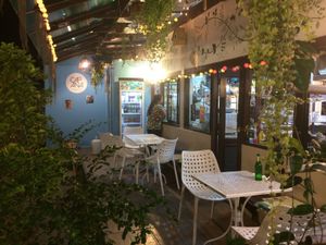 Nice seating area around the back  at Capana in Koh Phangan