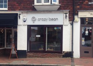 Crazy Bean shopfront. at Crazy Bean Cafe in Great Bookham