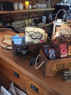 Snacks at the till at Crazy Bean Cafe in Great Bookham