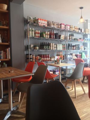 Vegan goodies for sale! at Crazy Bean Cafe in Great Bookham