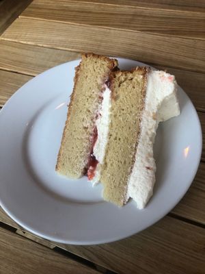 Huge piece of Victoria Sponge! at Crazy Bean Cafe in Great Bookham