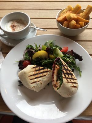 Tofu wrap 😻 at Crazy Bean Cafe in Great Bookham