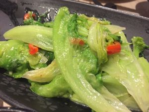 Bean Paste Chinese Lettuce at The Veggie in Kowloon