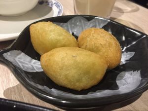 Deep Fried Wasabi Glutinous Dumplings at The Veggie in Kowloon