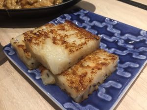 Fried Turnip Cake at The Veggie in Kowloon