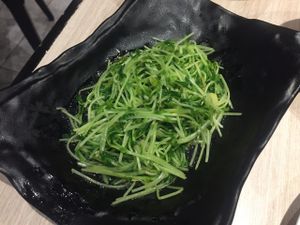 Ginger Fried Bean Sprouts at The Veggie in Kowloon