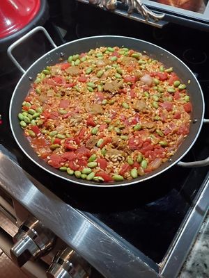 Vegan No Oil Paella at Pirate Palms Plant-Centered Retreats in Naples