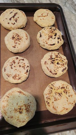 Cashew Cheese stuffed Arepas! at Pirate Palms Plant-Centered Retreats in Naples
