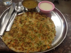 Veg uthappa at Govinda's in Vrindavan