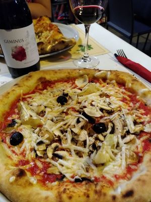 Vegan Capricciosa Pizza at Origano Campo de' Fiori in Rome