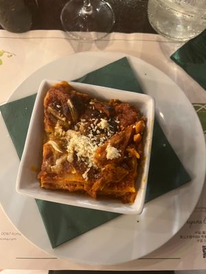 VEGAN LASAGNA at Origano Campo de' Fiori in Rome