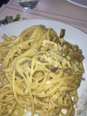 Vegan carbonara   at Origano Campo de' Fiori in Rome