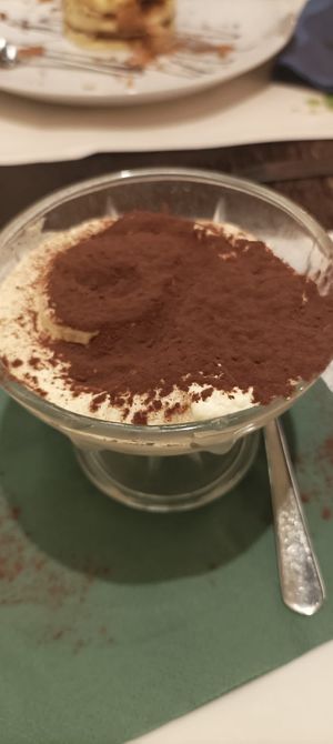 Tiramisu vegano at Origano Campo de' Fiori in Rome