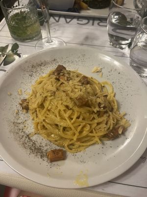 Vegan Carbonara   at Origano Campo de' Fiori in Rome