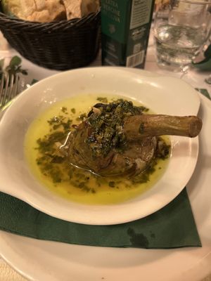 Roman Style artichoke   at Origano Campo de' Fiori in Rome