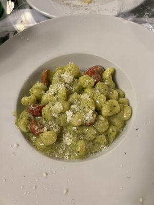 Vegan Pesto gnocchi   at Origano Campo de' Fiori in Rome