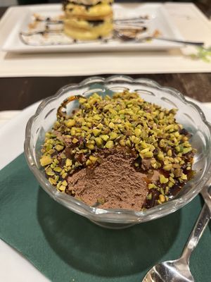 Pistachio and Chocolate mousse   at Origano Campo de' Fiori in Rome
