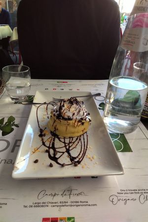 Millefoglie veg at Origano Campo de' Fiori in Rome