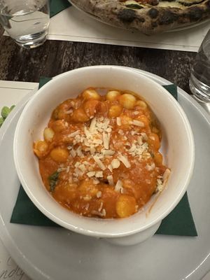 Vegan tomato gnocchi   at Origano Campo de' Fiori in Rome