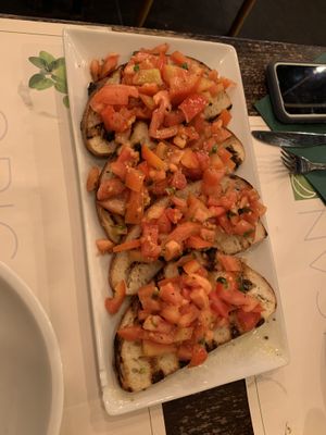 Bruschetta  at Origano Campo de' Fiori in Rome