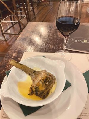 artichoke alla Romana at Origano Campo de' Fiori in Rome