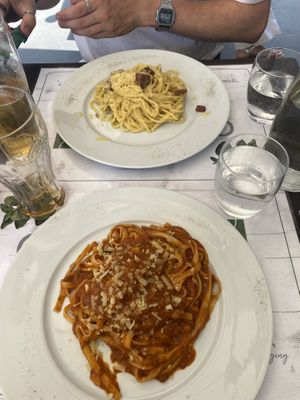 Ragu and Carbonara   at Origano Campo de' Fiori in Rome