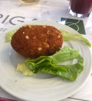 Vegan suppli  at Origano Campo de' Fiori in Rome