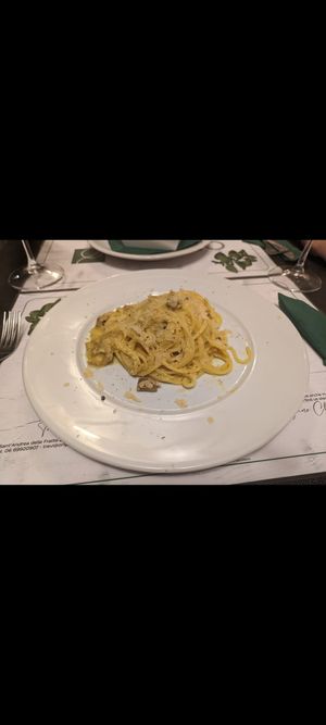 Carbonara at Origano Campo de' Fiori in Rome