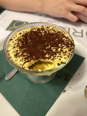 Vegan tiramisu  at Origano Campo de' Fiori in Rome