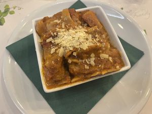 Vegan lasagna  at Origano Campo de' Fiori in Rome