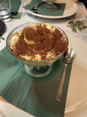 The BEST vegan tiramisu   at Origano Campo de' Fiori in Rome