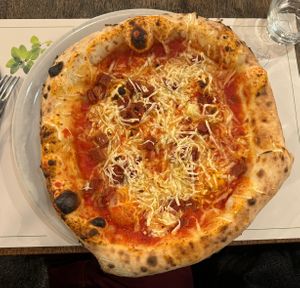 Vegan pizza with Neapolitan dough  at Origano Campo de' Fiori in Rome