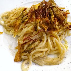 Cacio e Pepe Vegani  at Origano Campo de' Fiori in Rome