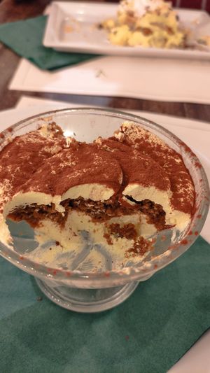 Vegan tiramisu at Origano Campo de' Fiori in Rome
