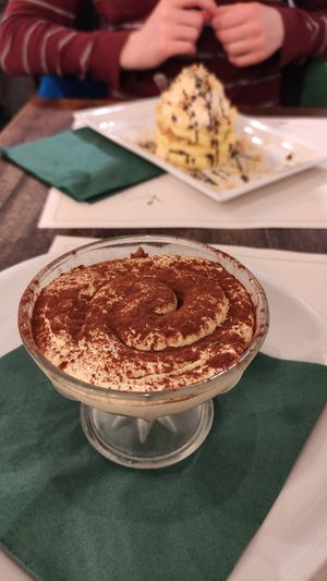 Vegan tiramisu at Origano Campo de' Fiori in Rome