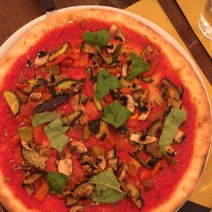 vegan pizza  at Origano Campo de' Fiori in Rome