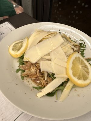 This is artichoke salad - impeccable   at Origano Campo de' Fiori in Rome