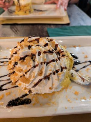 Millefeuille with vegan custard cream and chocolate sauce. at Origano Campo de' Fiori in Rome