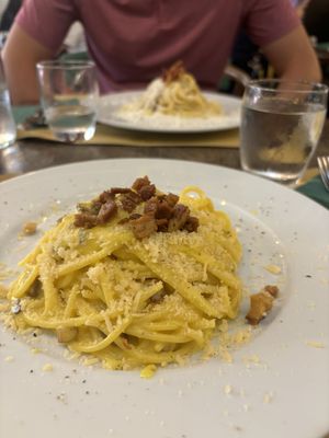 Vegan carbonaraa  at Origano Campo de' Fiori in Rome