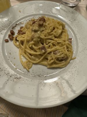 Vegan Carbonara   at Origano Campo de' Fiori in Rome