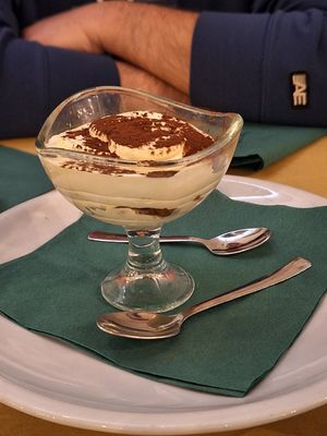 The tiramisu at Origano Campo de' Fiori in Rome