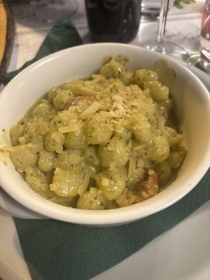 Vegan pesto gnocchi   at Origano Campo de' Fiori in Rome