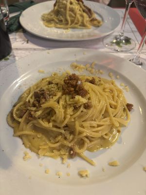 Vegan carbonara   at Origano Campo de' Fiori in Rome